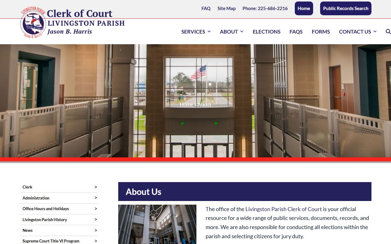 Livingston Parish marriage and divorce records Clerk office
