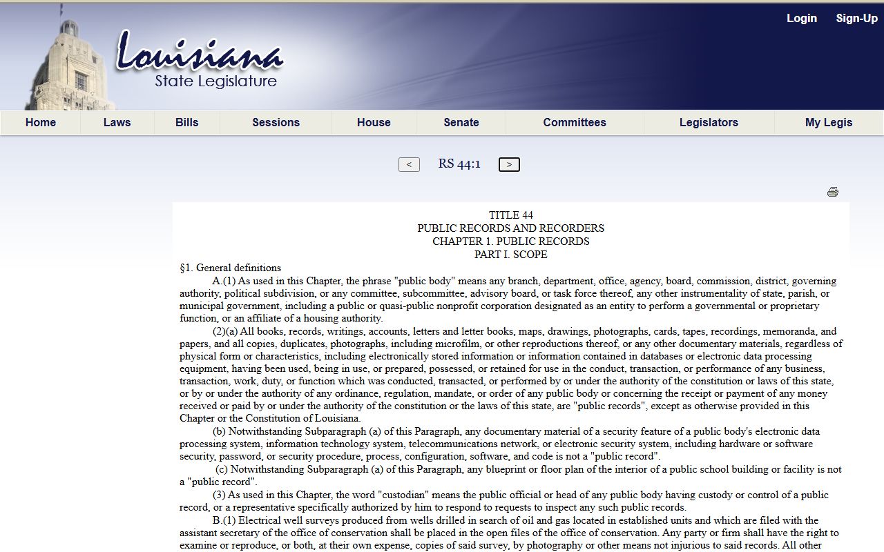 Livingston Parish probate records Louisiana public records definition