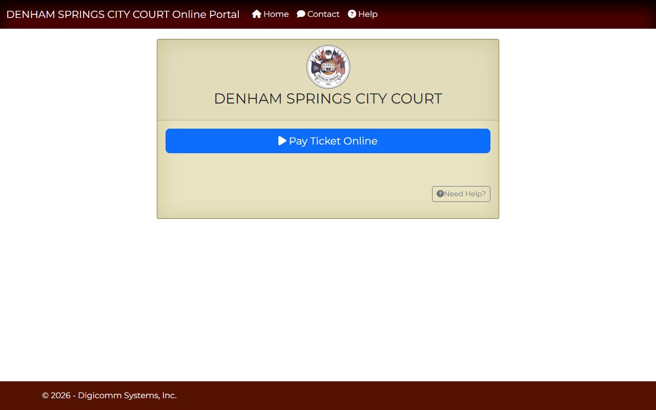Livingston Parish traffic court records Denham Springs citation payment