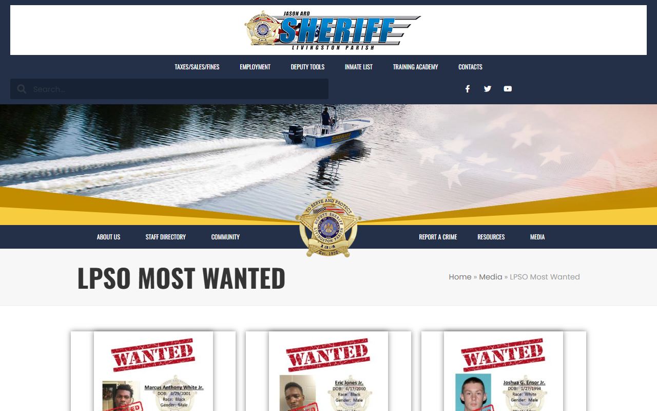 Livingston Parish warrant records LPSO most wanted list